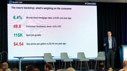 Chris Beard puts the housing market in context for conference attendees.