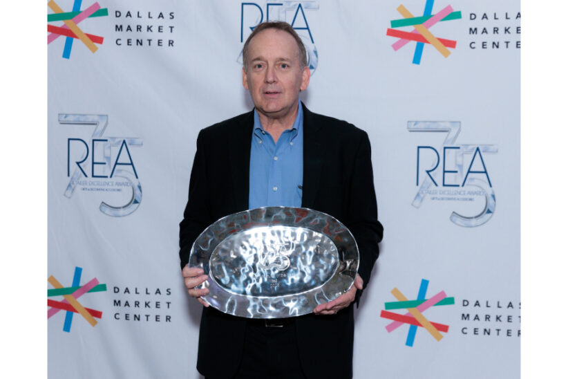 Chuck Fraelich accepted the award for Manufacturer of the Year for Tag. (Photo by Ariel Perez)